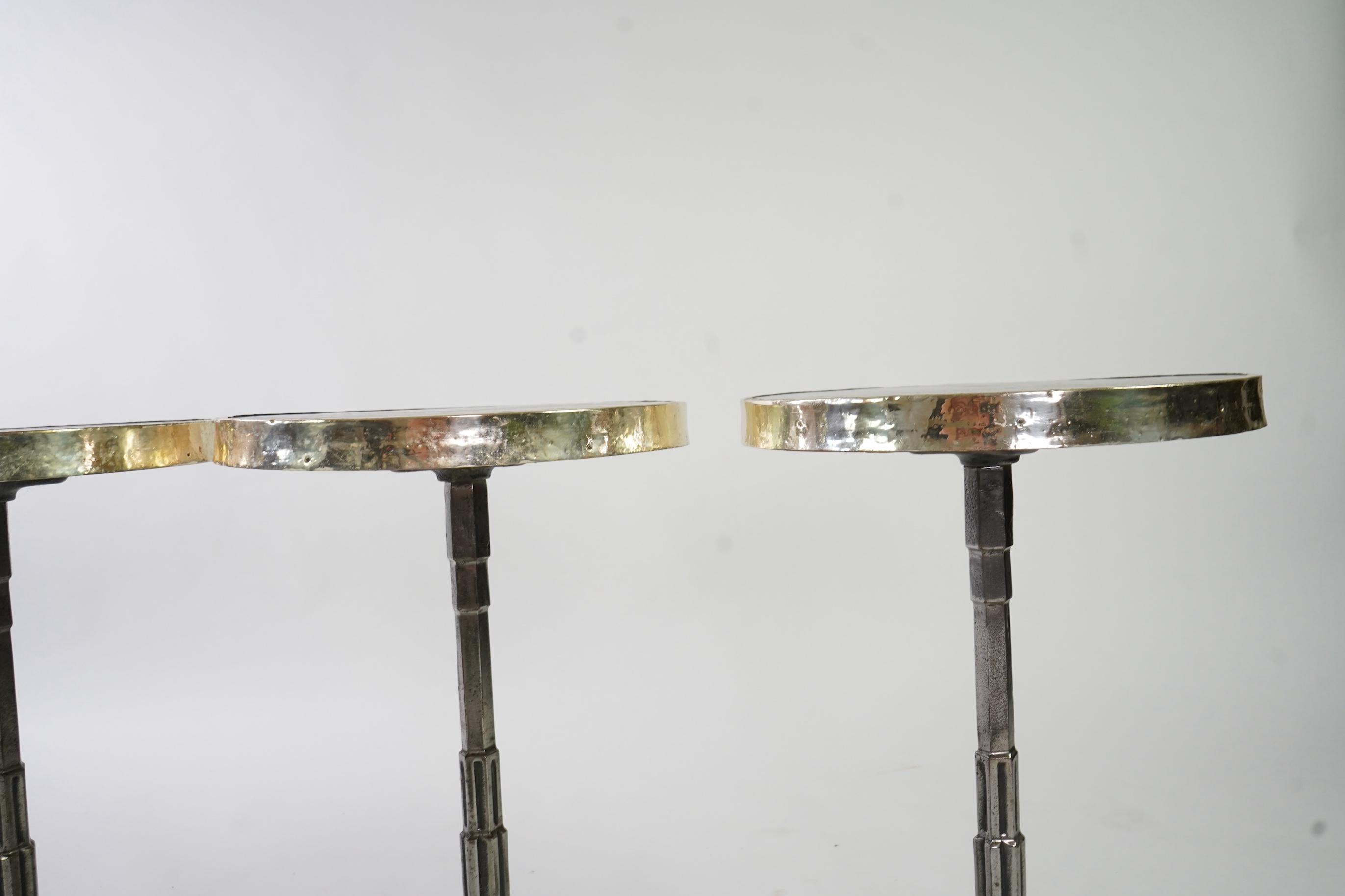 A set of four Art Deco 'Skyscraper' designed occasional or bistro tables
